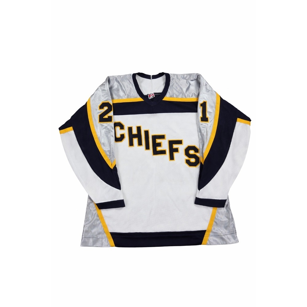 Vintage Charlestown Chiefs Jersey CCM Mens XL #21 Slapshot Adult Sewn